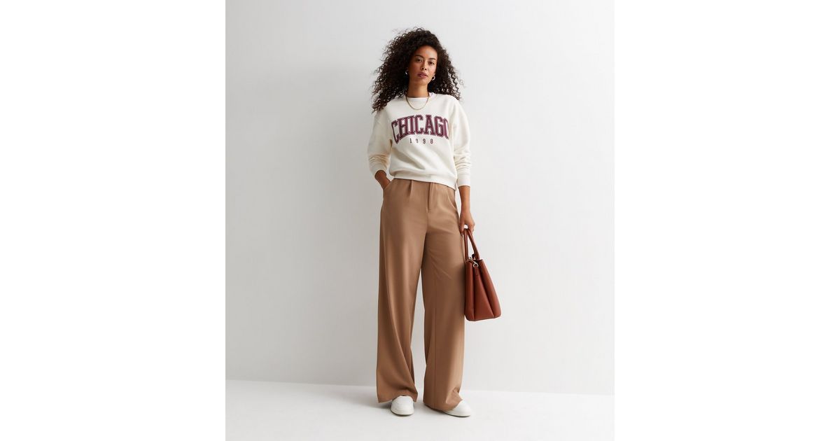 Tall Camel Tailored Wide Leg Trousers | New Look | New Look (UK)