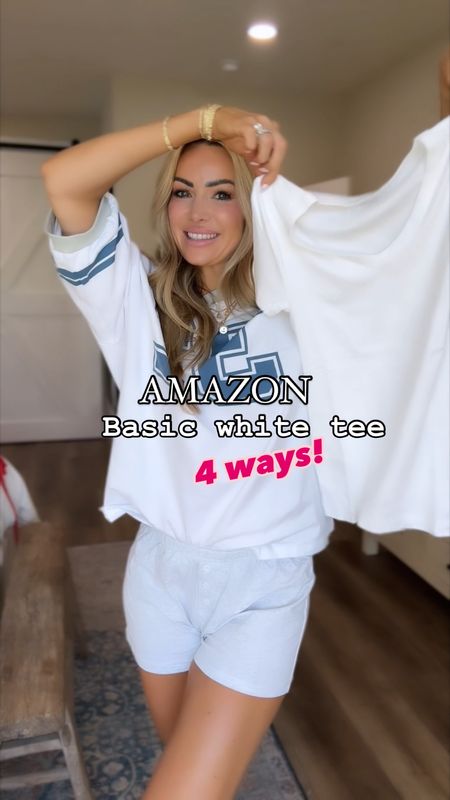 Elevate your style with this affordable Amazon find! I'm sharing 4 easy ways to style a basic white tee for summer
and beyond! Perfect for teachers, weekend outfits, workwear and anyone looking for effortless fashion inspiration!
#AmazonFashionFinds #SummerOutfitInspo
#TeacherStyle #WhiteTee #AffordableStyle #SummerVibes #FashionOnABudget #TeacherLife #EasyOutfitldeas

#LTKVideo #LTKFindsUnder50 #LTKSaleAlert