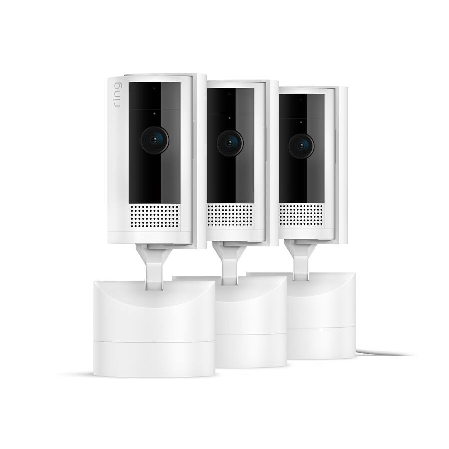 Ring - 3-Pack Pan-Tilt Indoor Security Cam with 360° Horizontal Pan Coverage, Live View & Two-... | Best Buy U.S.