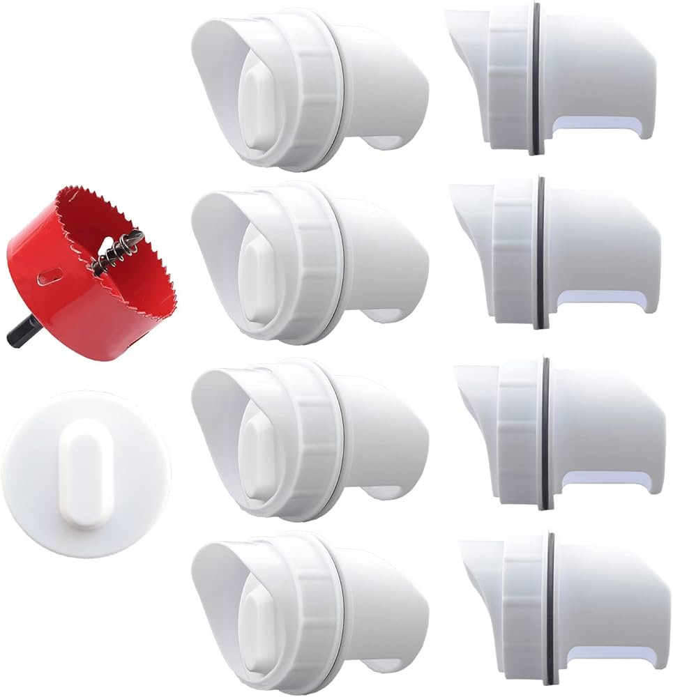 DIY Chicken Feeder Ports Rain Proof Gravity Feed Kits for Buckets, Bins, Troughs and More, 8 Port... | Amazon (US)