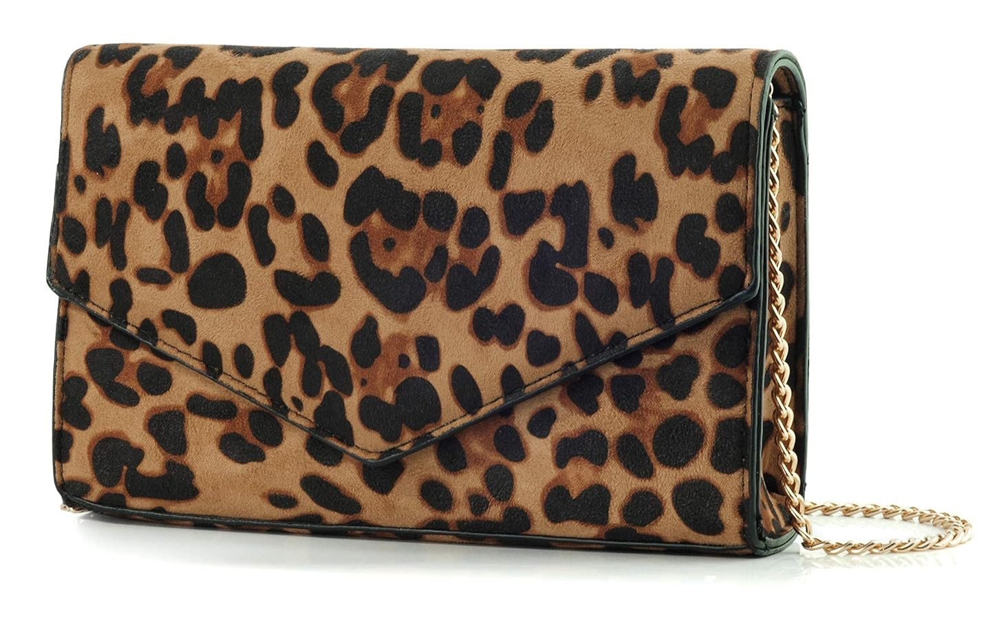 HOXIS Leopard Print Envelope Evening Clutch Women Chain Shoulder Bag | Amazon (US)