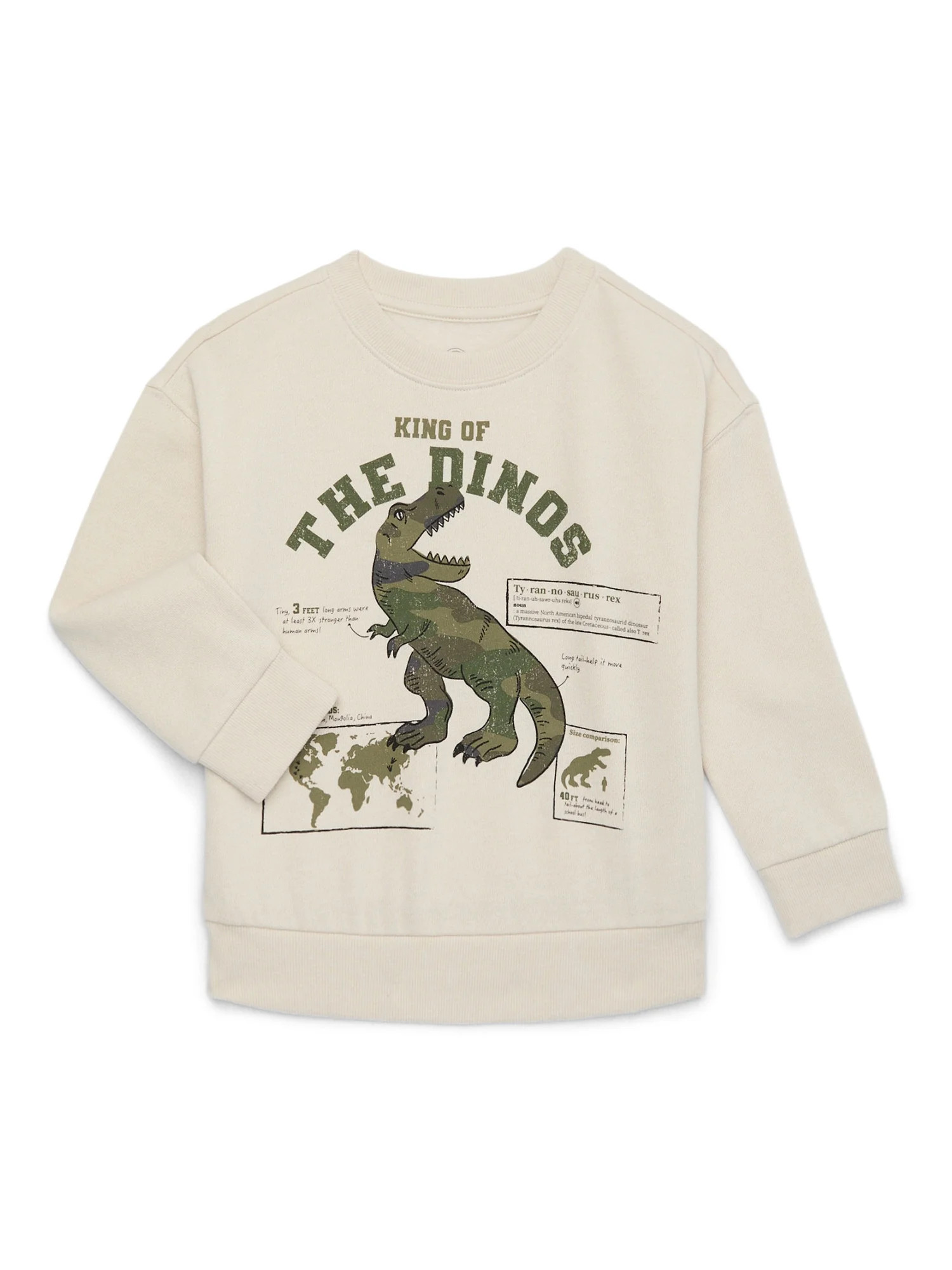 Wonder Nation Toddler Boys Fleece Graphic Top with Long-Sleeves, Sizes 12M-5T | Walmart (US)