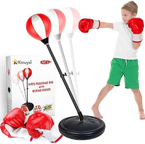 KMUYSL Punching Bag for Kids, Boxing Bag Set for Age 5,6,7,8,9,10, Height Adjustable Punching Bag In | Amazon (US)