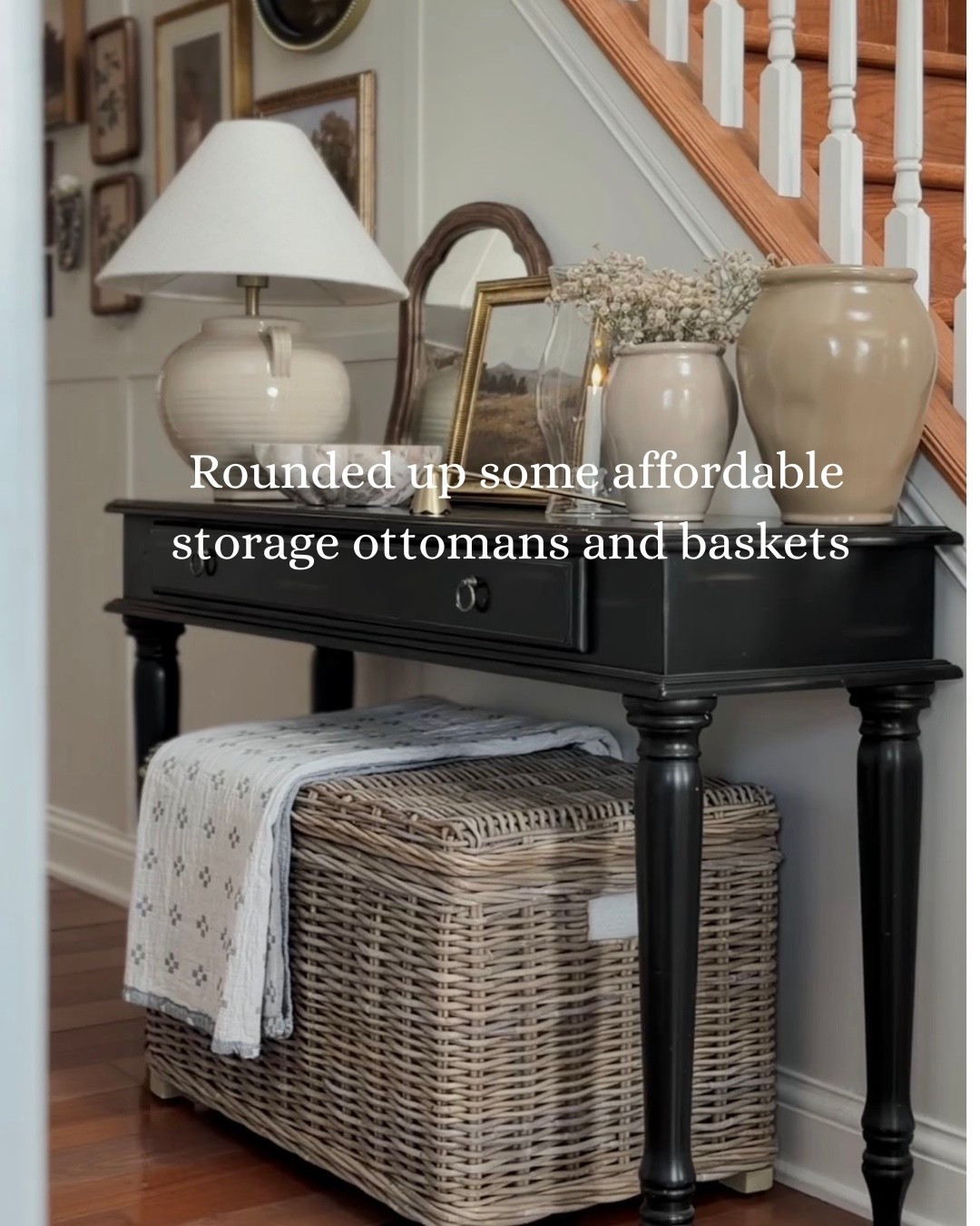 Wicker storage baskets and storage ottomans! Perfect for hiding shoes or extra storage for blankets.

#LTKHome #LTKSaleAlert