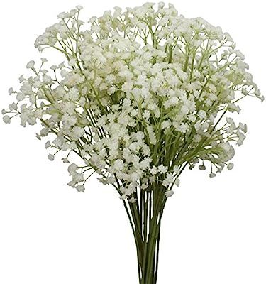 Duovlo 10pcs Babies Breath Flowers 23.6" Artificial Gypsophila Bouquets Real Touch Flowers for We... | Amazon (US)