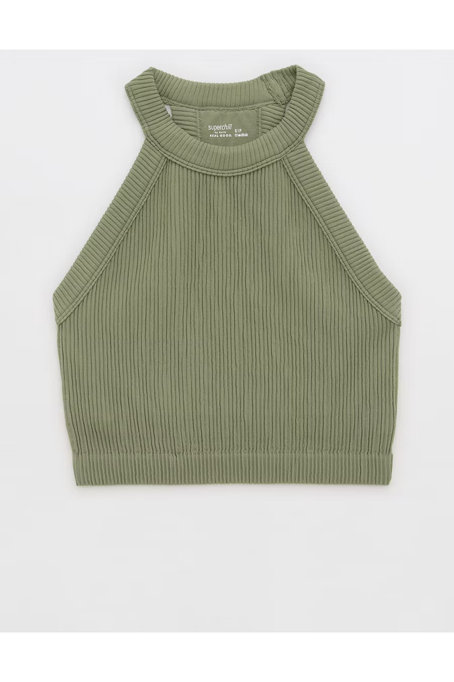 Aerie Seamless High Neck Longline Bralette | American Eagle Outfitters (US & CA)