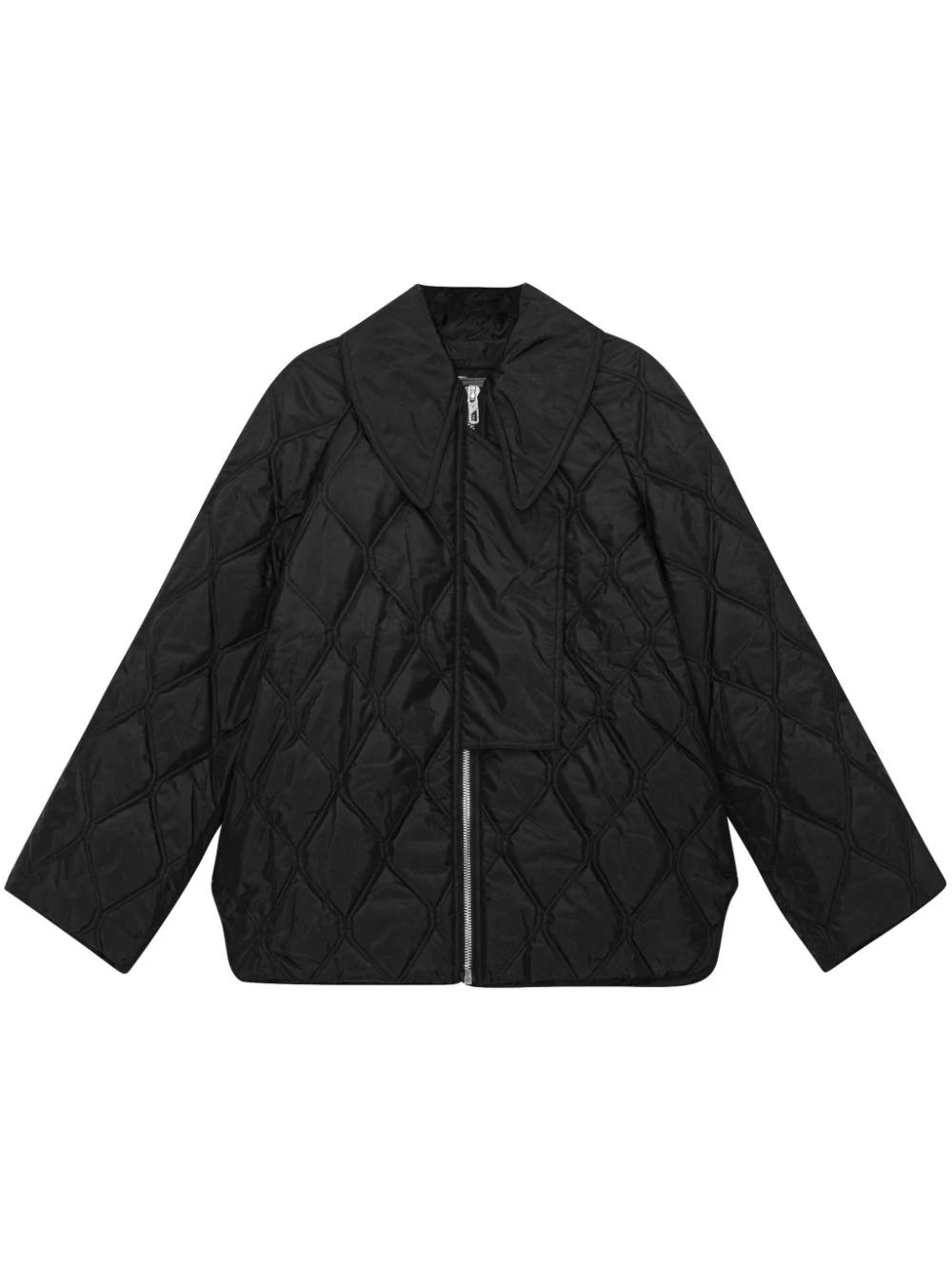 GANNI ripstop-texture Quilted Jacket - Farfetch | Farfetch Global