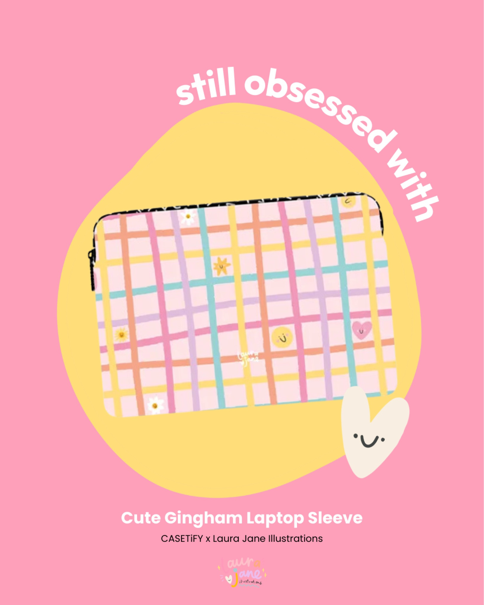 Still not over this cuteness! 😍 My Cute Gingham Padded Laptop Sleeve from CASETiFY x Laura Jane Illustrations is a forever fave. Keeping my tech safe and stylish! 💻💖 #TechStyle #GinghamLove #CASETiFYForever 

#LTKtravel #LTKMostLoved #LTKworkwear