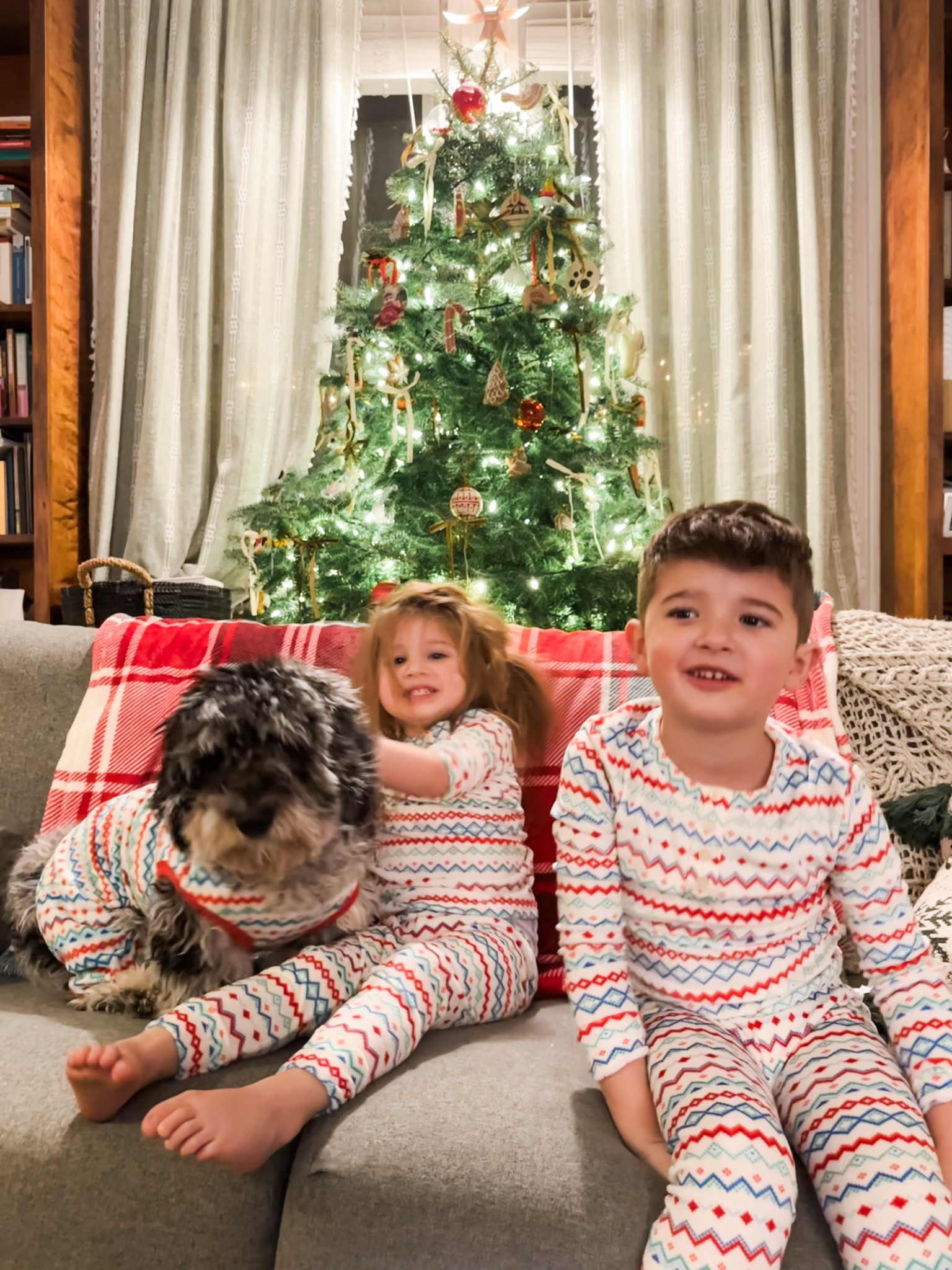 happy December Eve! we are starting a tradition of giving our kids their holiday jammie’s at the beginning of the month so we can enjoy them all season long… even the dog got in on the action! 🥰

#LTKKids #LTKSeasonal #LTKHoliday