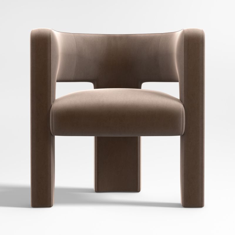 Sculpt Velvet Accent Chair | Crate & Barrel | Crate & Barrel