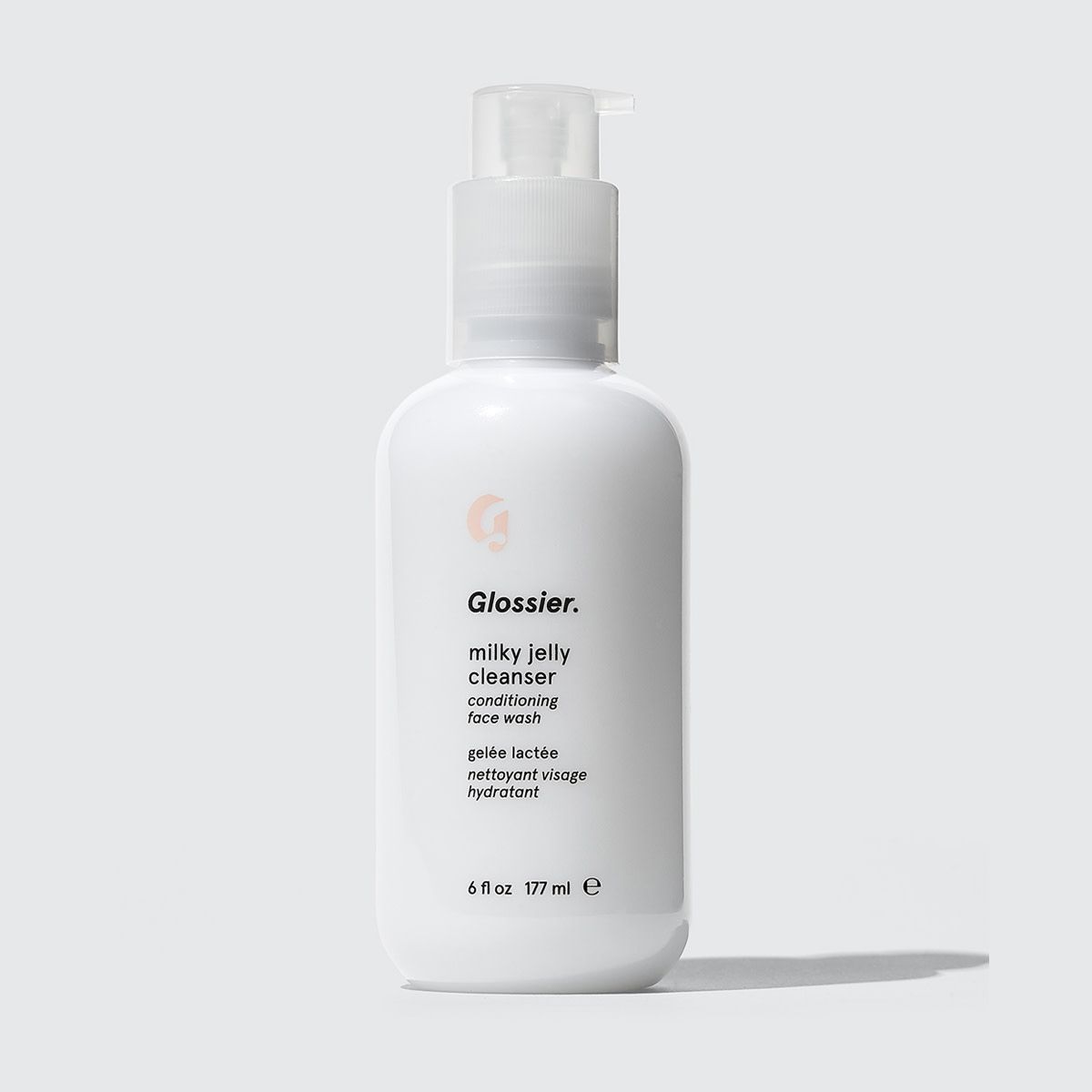 Glossier Milky Jelly Cleanser, Removes makeup & softens skin, 6 fl oz, the ultimate daily face wash that makes your skin healthy & soft | Glossier