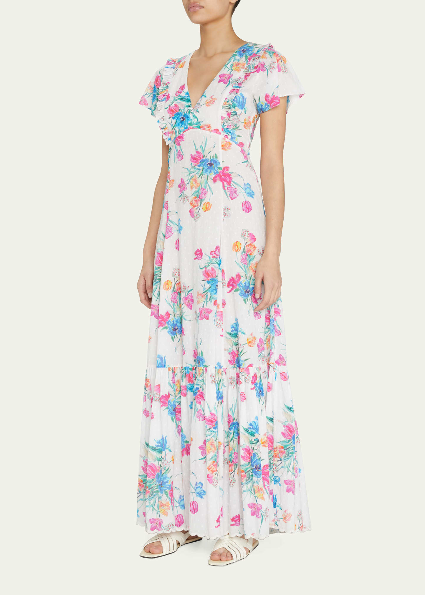 Vinnie Ruffle Maxi Dress | Bergdorf Goodman