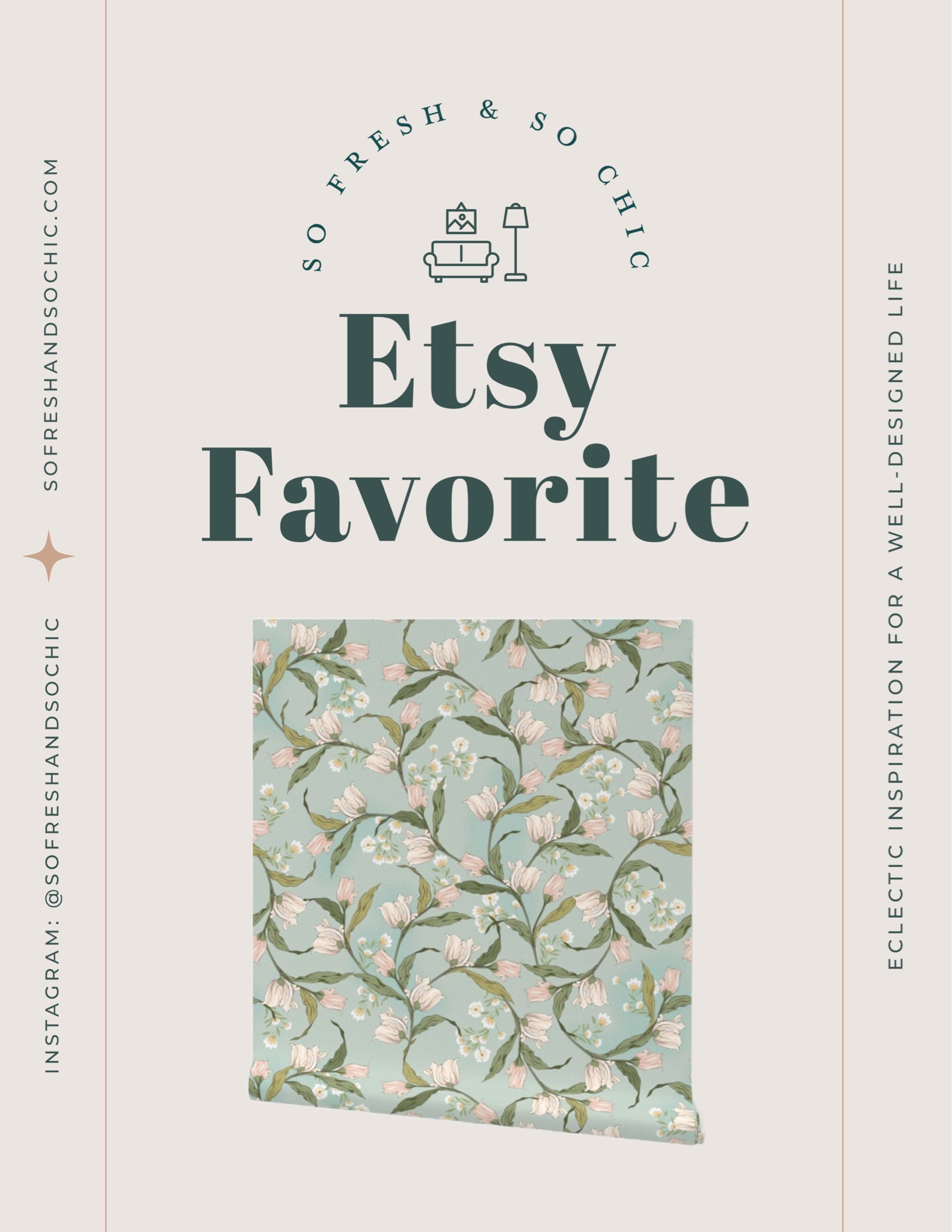 The prettiest removable wallpaper!
-
Etsy - spring home decor - peel and stick wallpaper - green floral wallpaper - entryway decor - bathroom decor - bedroom decor 

#LTKFind #LTKhome