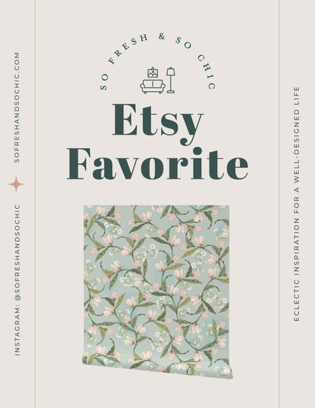 The prettiest removable wallpaper!
-
Etsy - spring home decor - peel and stick wallpaper - green floral wallpaper - entryway decor - bathroom decor - bedroom decor 

#LTKFind #LTKhome