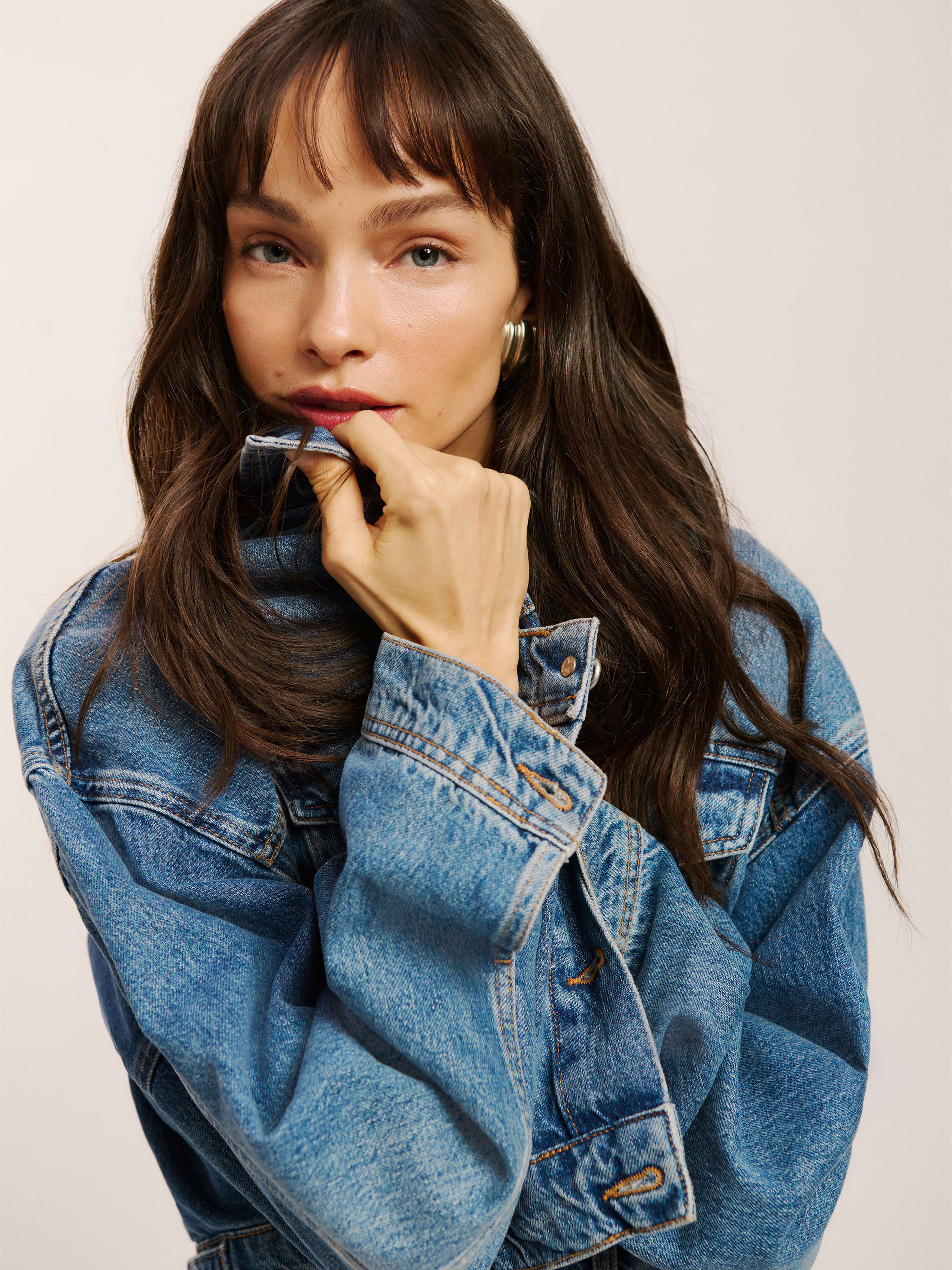 Jori Cropped Denim Jacket | Reformation (Global)