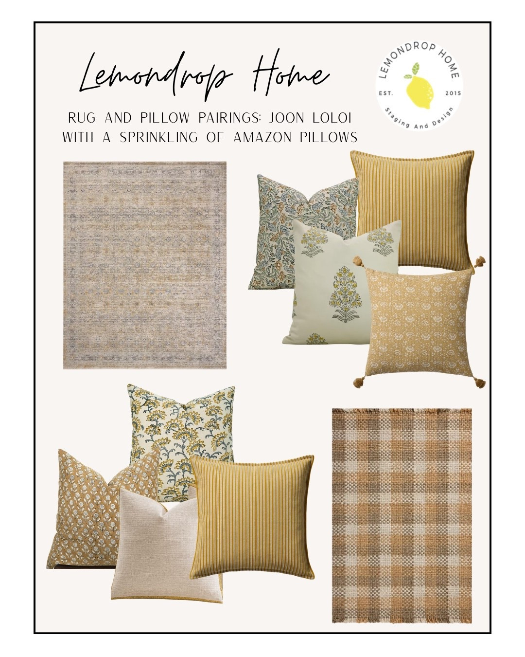 Rug and pillow combos that are sunny, fresh, fun, and fabulous. We need a little more color in our lives and here you go! Remember: Your home should make you smile and these combos won’t disappoint.

#LTKHome #LTKmomlife #LTKSaleAlert