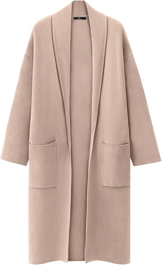 LILLUSORY Women's Oversized Long Cardigan Sweaters 2023 Fall Trendy Coatigan Lightweight Jackets ... | Amazon (US)