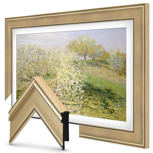 Champagne 55" Premiere Deco TV Frame - Compatible ONLY with Samsung The Frame TVs (Fits 2021-2025, LS03A, LS03B, LS03C, LS03D, LS03FA) | Amazon (US)