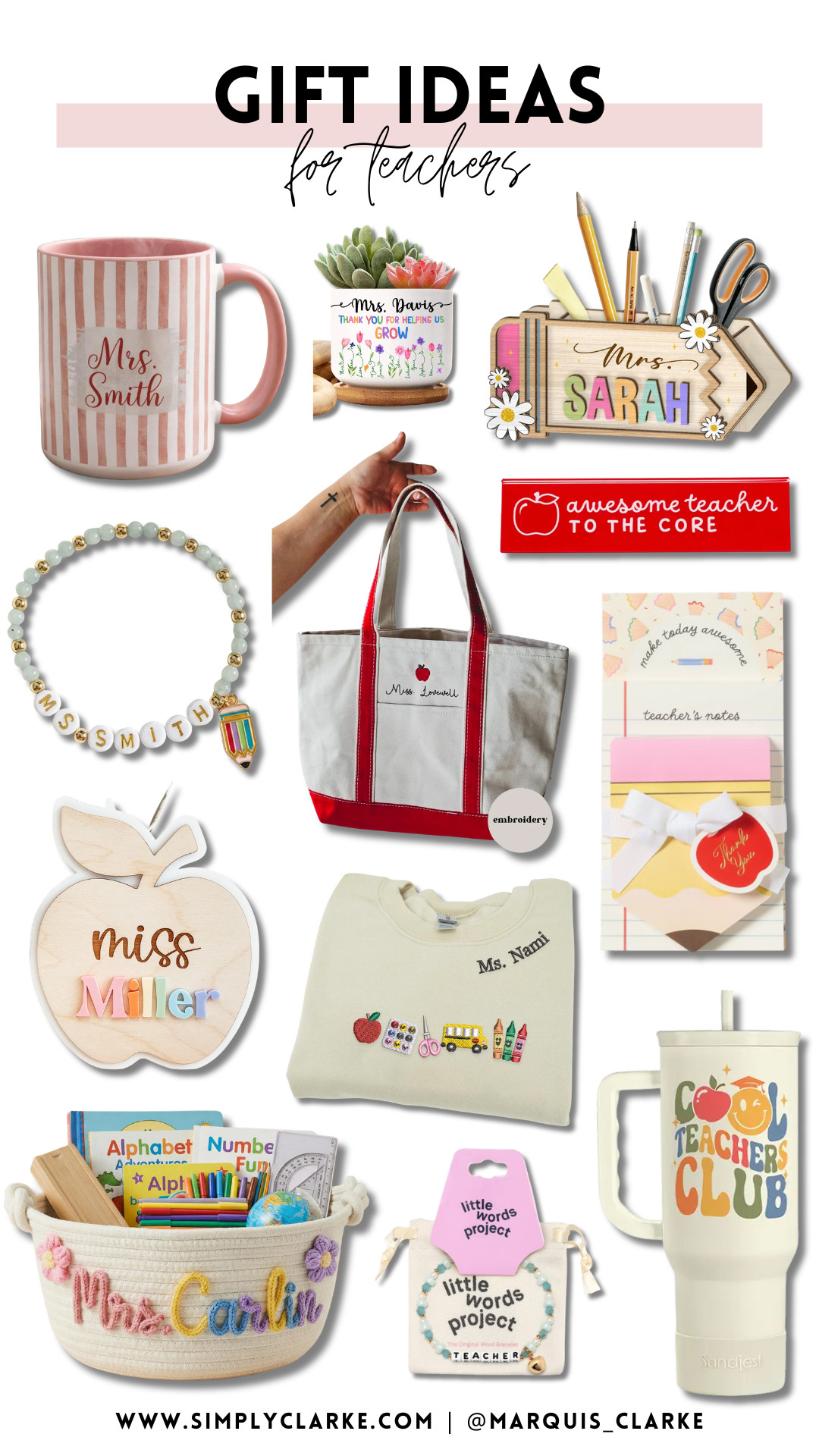 Teacher appreciation gift ideas! These are the kind of gifts they’ll use every single day — thoughtful, practical, and still cute. From classroom must-haves to little luxuries they won’t buy for themselves… you can’t go wrong with any of these picks!  

 #LTKSeasonal #LTKSaleAlert #LTKBeauty