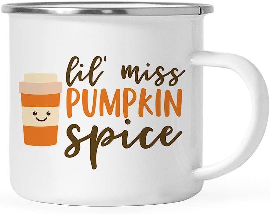 Andaz Press Fall Autumn Season 11oz. Stainless Steel Campfire Coffee Mug Gift, Lil' Miss Pumpkin ... | Amazon (US)