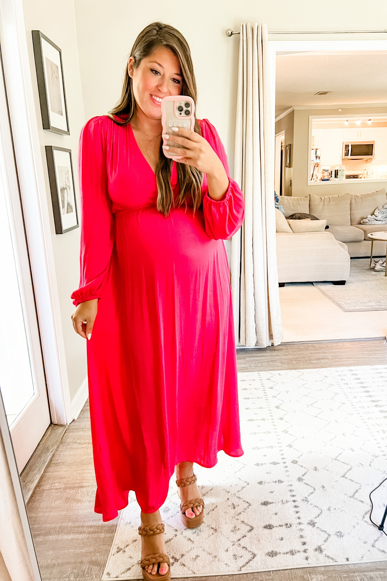 Spring wedding guest dress, maxi dress, bump friendly dress 

Wearing a large 

#LTKunder100 #LTKbump #LTKstyletip