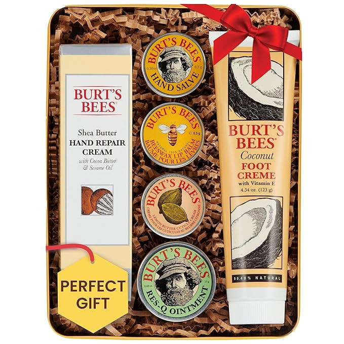 Burt's Bees Christmas Gifts, 6 Stocking Stuffers Products, Classics Set - Original Beeswax Lip Ba... | Amazon (US)