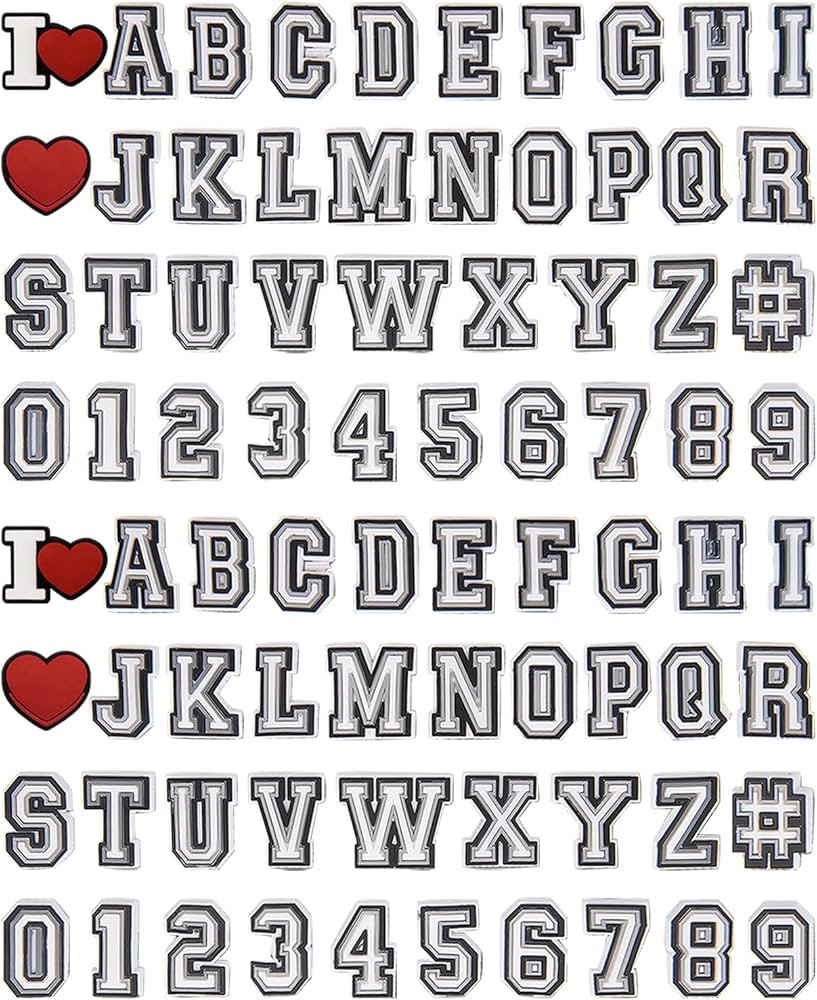 Letter Charms for Shoes, Adult Shoe Charms Letter Shoe Decoration Charms for Boys and Girls | Amazon (US)