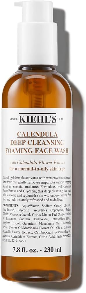 Kiehl's Calendula Deep Cleansing Face Wash, Balances Skin While Gently Removing Impurities, Sooth... | Amazon (US)