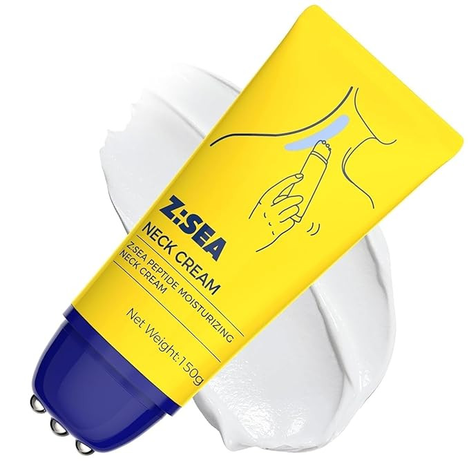 Z:SEA Neck Firming Cream with Roller - 5.29 Fl Oz Anti-Aging Neck & Chest Cream with Multi-Peptid... | Amazon (US)