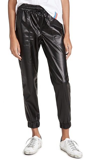 Black Widow Faux Leather Joggers | Shopbop