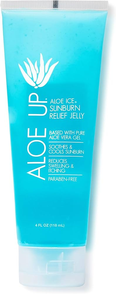 ALOE UP Aloe Vera Gel for Sunburn Relief \u2013 Cooling After Sun Jelly for Face & Body \u2013 96... | Amazon (US)
