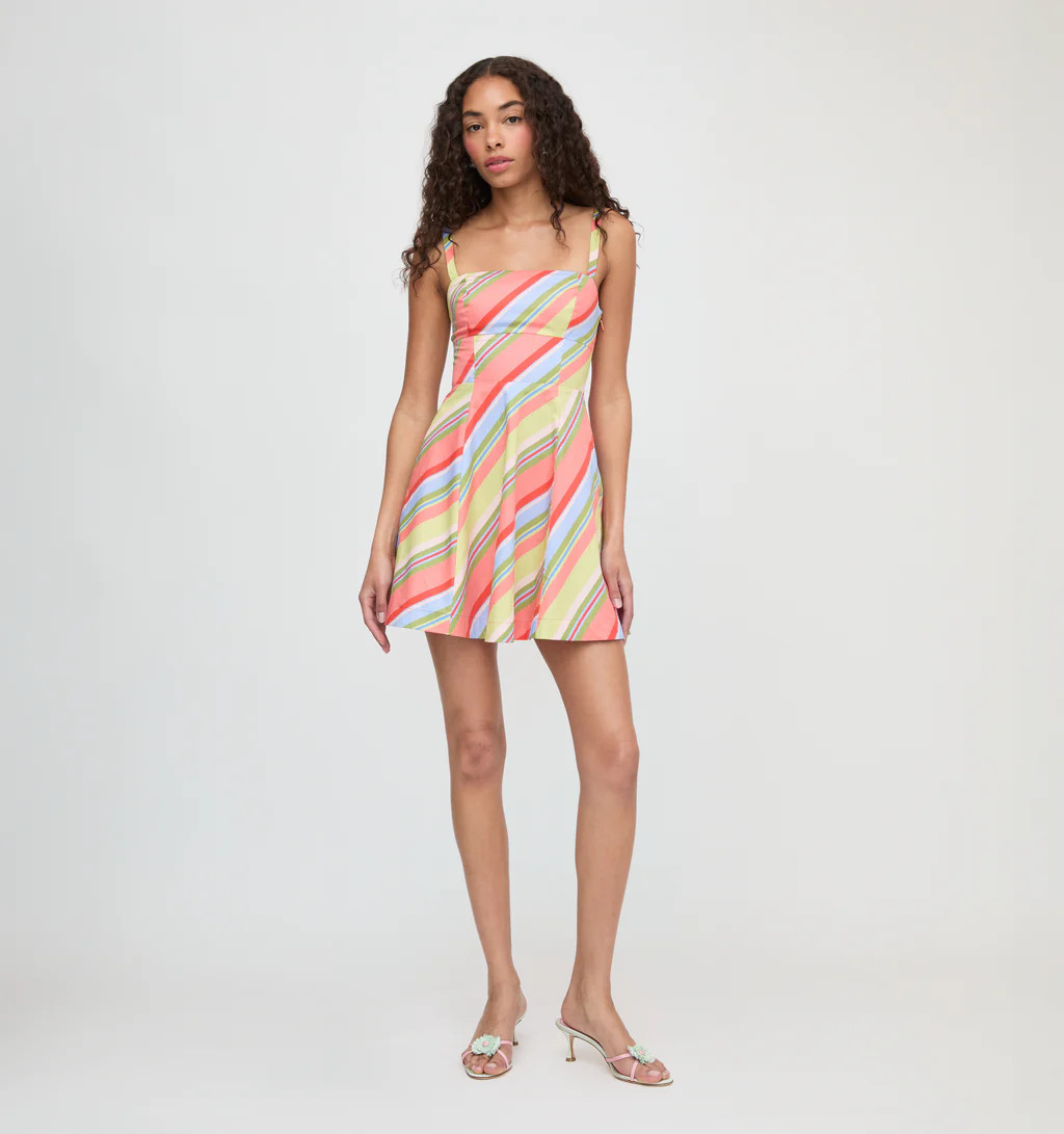 The Margot Mini Dress - Sherbet Stripe | Hill House Home US