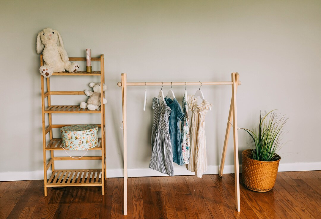 Mini clothing rack,childrens clothing rack, wooden dress rack,nursery decor, | Etsy (US)