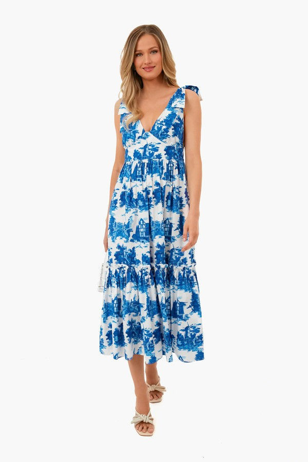 Venetian Story Blue Natasha Dress | Tuckernuck (US)