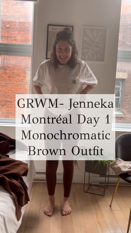 Jennekas first day Montréal outfit. She kept her look monochromatic with variations of brown and added a bit of black as a contrast. 

#LTKFind #LTKSeasonal #LTKstyletip