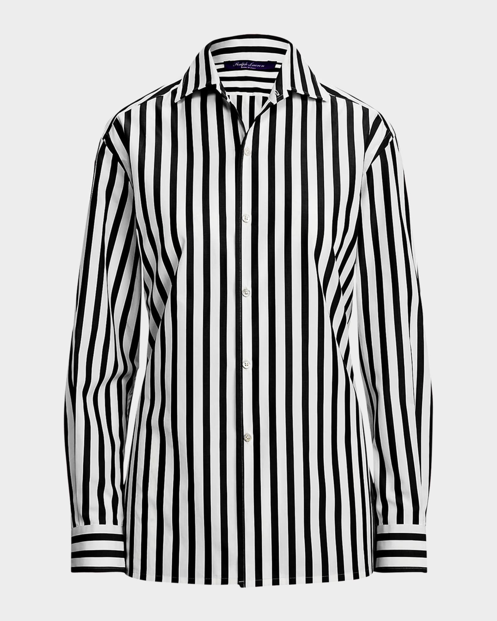 Capri Stripe Button-Down Shirt | Neiman Marcus