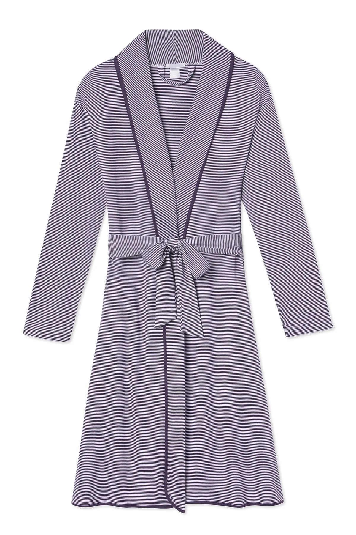 Pima Robe in Elderberry | LAKE Pajamas