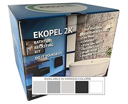 Ekopel 2K Bathtub Refinishing Kit - Odorless DIY Sink and Tub Reglazing Kit - 20X Thicker Than Other | Amazon (US)