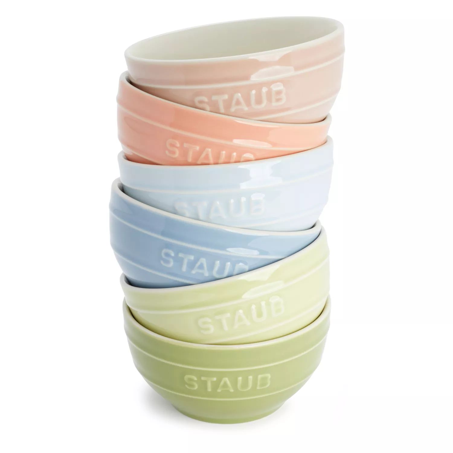 Staub Pastel Macaron Stoneware Mini Bowls, Set of 6 | Sur La Table