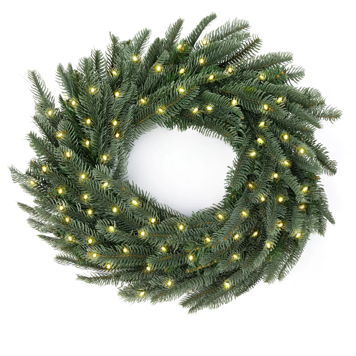 King Of Christmas 24" Pre-Lit Artificial Christmas Wreath with Lights, Battery Operated King Nobl... | Target