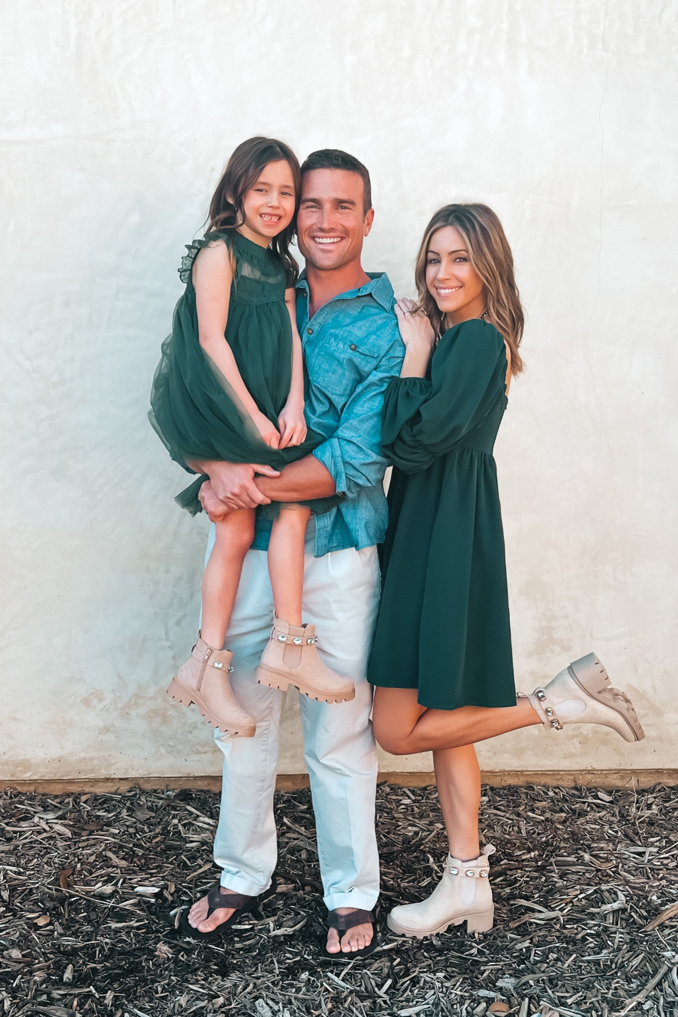 Family holiday photos. 🎄

Family photos. Christmas photos. Holiday photos. Family outfits. Green dress. Boots. Khaki pants. Jean shirt. 

#jenniferxerin #stylewithjen #ltkpetitesize #dress #holidayphotooutfits

#LTKfindsunder100 #LTKHoliday #LTKfamily