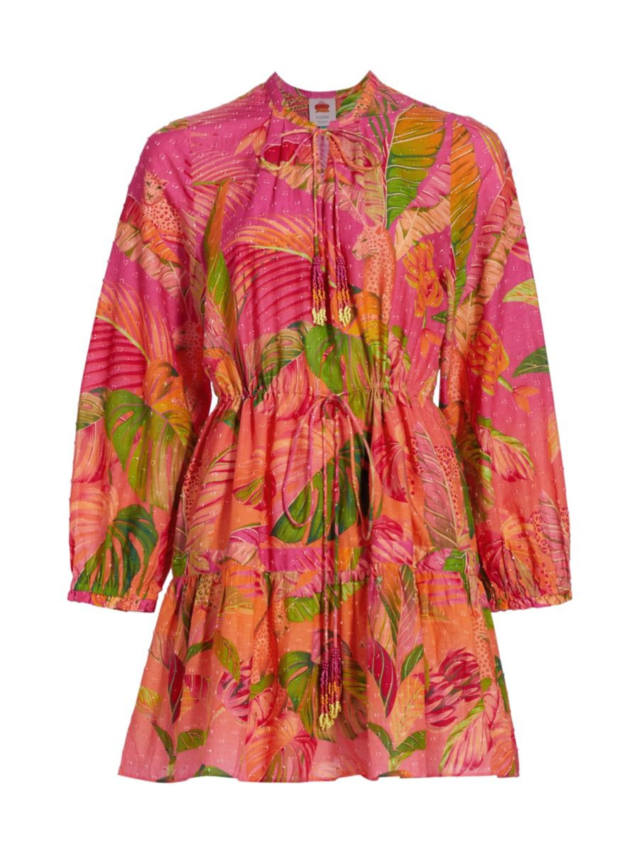 Ombré Forest Cotton Minidress | Saks Fifth Avenue