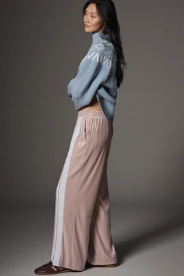 The Brooklin Sequin Pull-On Track Pants by Maeve | Anthropologie (US)