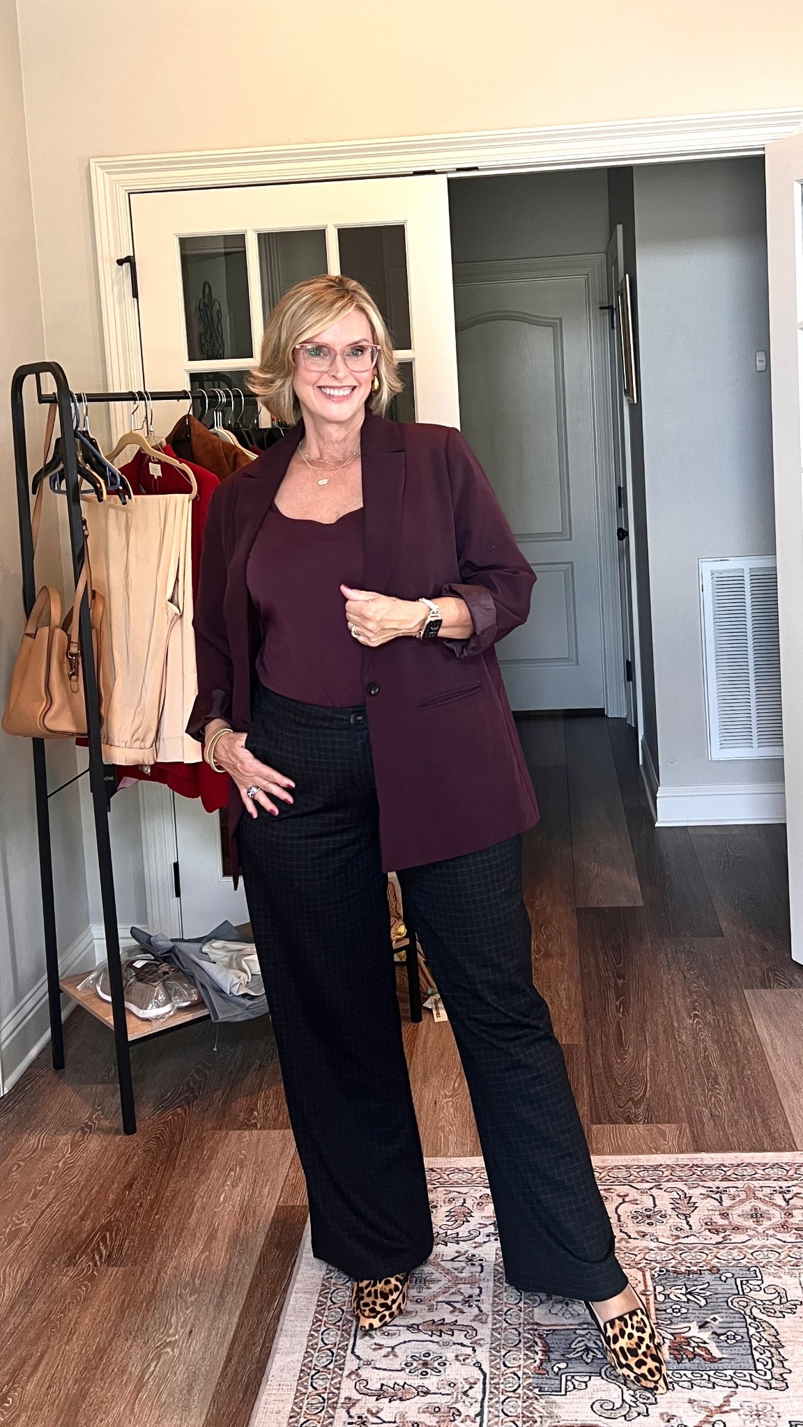 Fall midsize workwear featuring rich plum and leopard  

#LTKWorkwear #LTKMidsize #LTKSeasonal