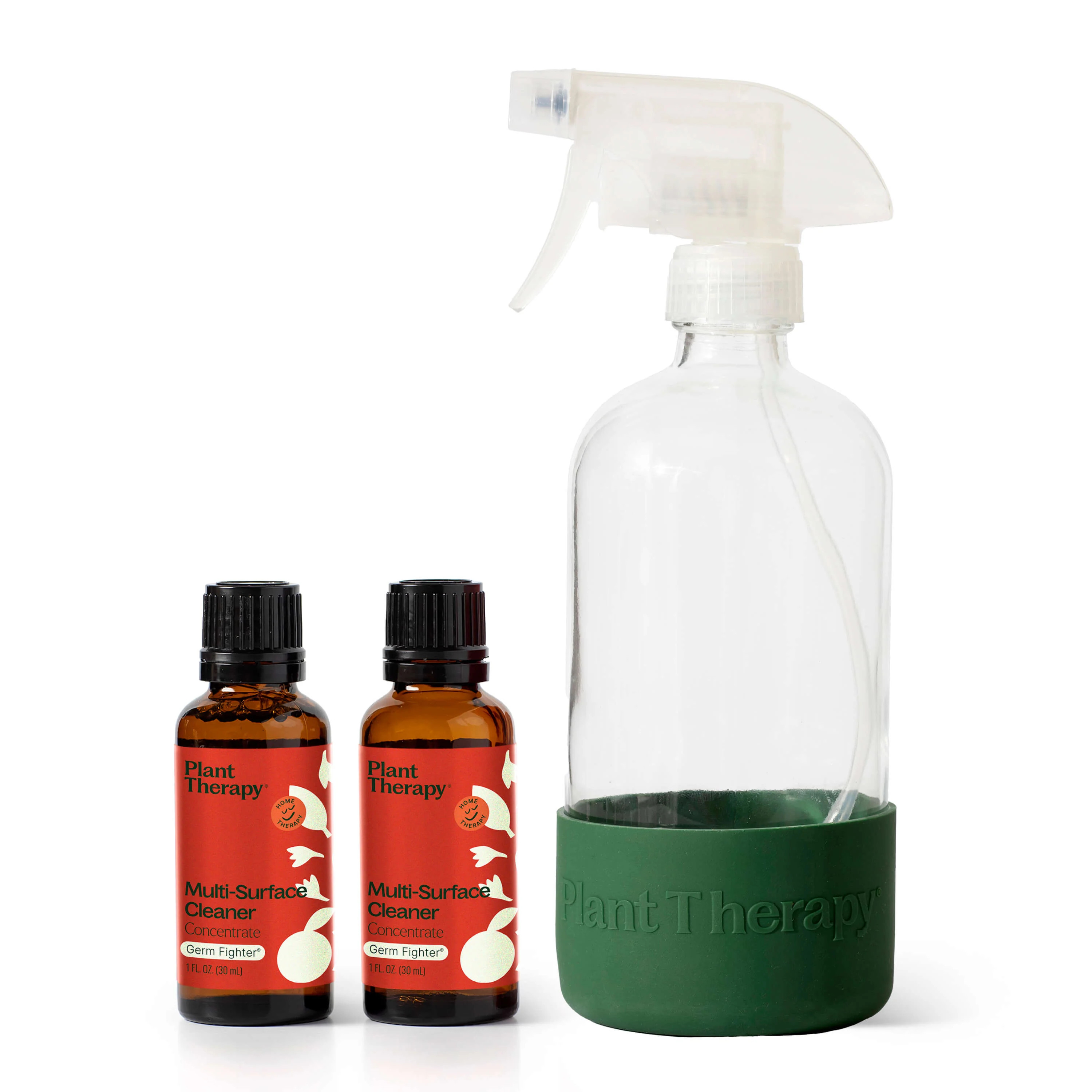 Cleaning Duo: Germ Fighter + Forest Green Sleeve | Plant Therapy