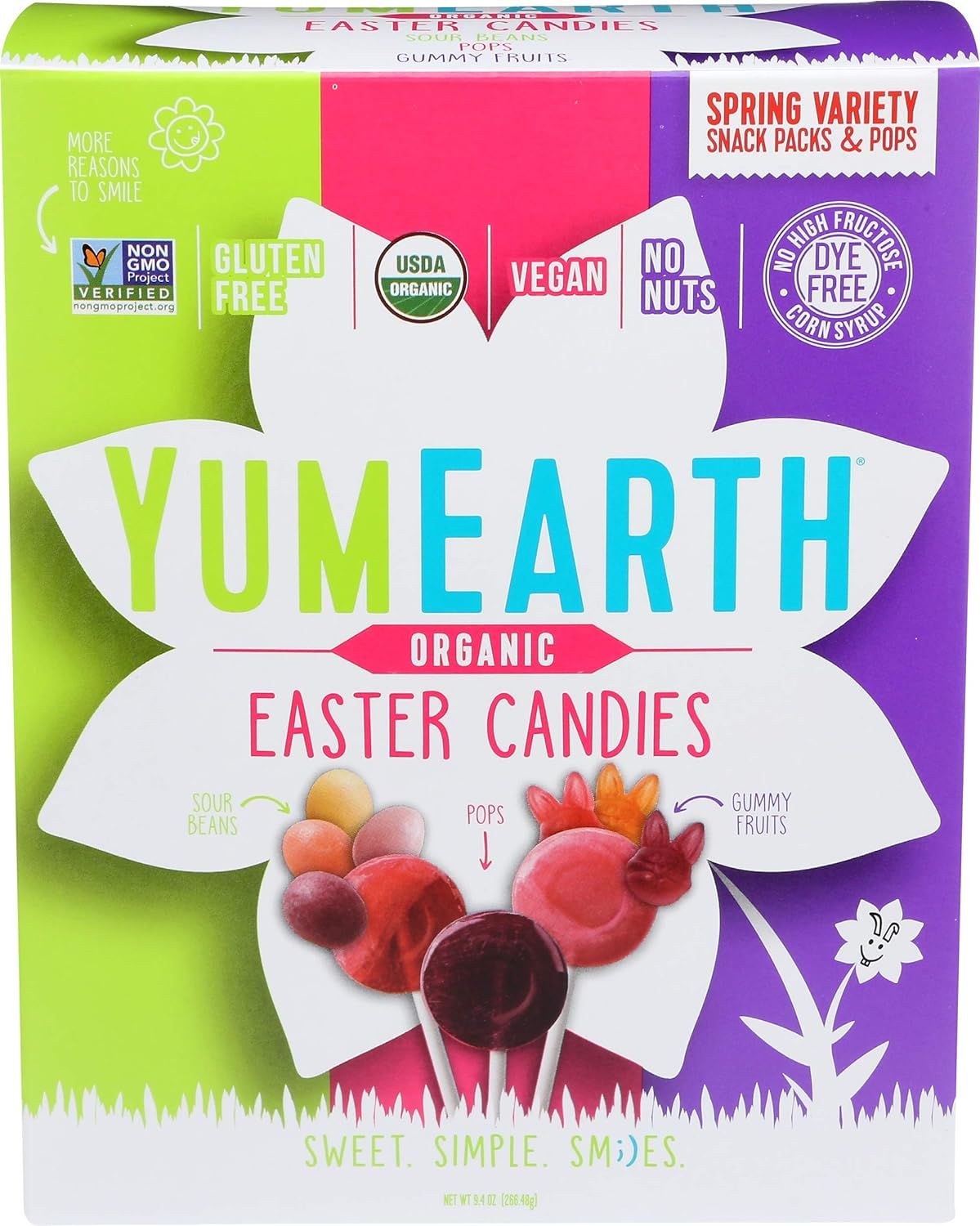 Yumearth, Candy Easter Lollipop Gummy Variety Pack Organic, 9.4 Ounce | Amazon (US)