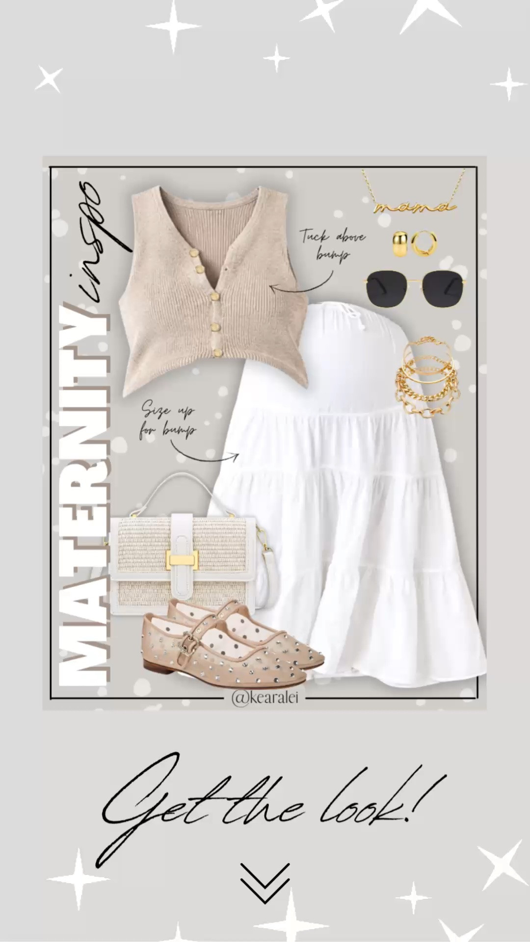 Maternity outfits spring pregnancy outfit clothes baby shower dress summer outfits maternity dress maternity skirt Amazon fashion white maxi skirt tiered skirt ruffle skirts over the bump with brown beige tan khaki ribbed button up sleeveless cardigan sweater vest nude mesh ballet flats rhinestone studded flats and white handbag faux leather woven purse crossbody gold mama necklace || baby bump style fashion cute outfit inspo mama outfits #maternity #style #fashion #outfit #outfits #babybump #sweater #babymoon #affordable #amazon
.
.
.

baby shower dress, Maternity Dresses, Maternity, over the bump, motherhood maternity, pinkblush, mama shirt sweatshirt pullover, hospital bag, nursery, maternity photos, baby moon, pregnancy, pregnant, maternity leggings, maternity tops, diaper bag, mama necklace, baby boy, baby girl outfits, newborn, mom, 
.
Amazon fashion, teacher outfits, business casual, casual outfits, neutrals, street style, Midi skirt, Maxi Dress, Swimsuit, Bikini, Travel, skinny Jeans, Puffer Jackets, Concert Outfits, Cocktail Dresses, Sweater dress, Sweaters, cardigans Fleece Pullovers, hoodies, button-downs, Oversized Sweatshirts, Jeans, High Waisted Leggings, dresses, joggers, fall Fashion, winter fashion, leather jacket, Sherpa jackets, Deals, shacket, Plaid Shirt Jackets, apple watch bands, lounge set, Date Night Outfits, Vacation outfits, Mom jeans, shorts, sunglasses, plus size fashion, Stanley cup tumbler, Target, Abercrombie and fitch, Amazon, Shein, Nordstrom, H&M, forever 21, forever21, Walmart, asos, Nordstrom rack, Nike, adidas, Vans, Quay, Tarte, Sephora, lululemon, free people, j crew jcrew factory, old navy

#LTKBaby #LTKBump #LTKootd