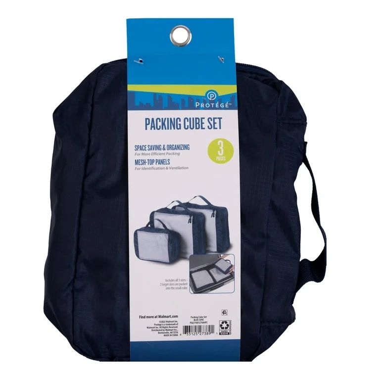 Protege 3 Piece Polyester Packing Cube, Blue | Walmart (US)