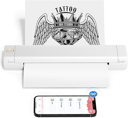 Phomemo M08F Wireless Tattoo Transfer Stencil Printer, Portable Printers Wireless for Travel, Blu... | Amazon (US)