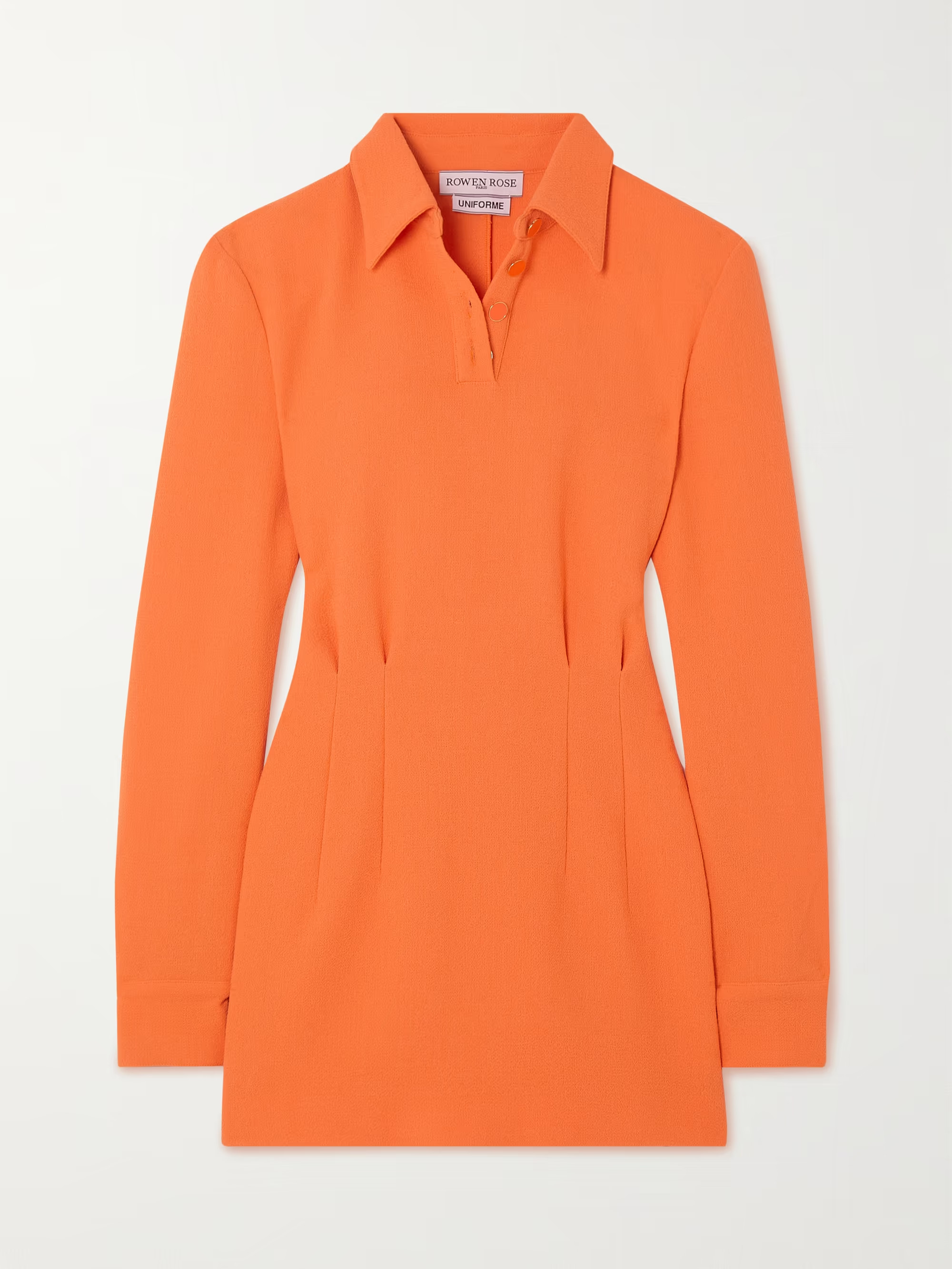 Orange Wool-crepe mini dress | ROWEN ROSE | NET-A-PORTER | NET-A-PORTER (US)